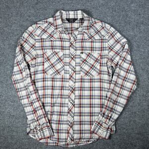 Salt Valley Western Shirt Mens Small Plaid Pearl Snap Cowboy Long Sleeve Rodeo